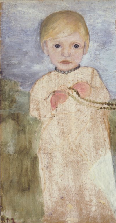 Mieke Vogeler with Pearl Necklace by Paula Modersohn Becker